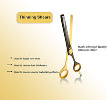 Load image into Gallery viewer, Professional Hair Cutting Scissors Set with Shears and Tools