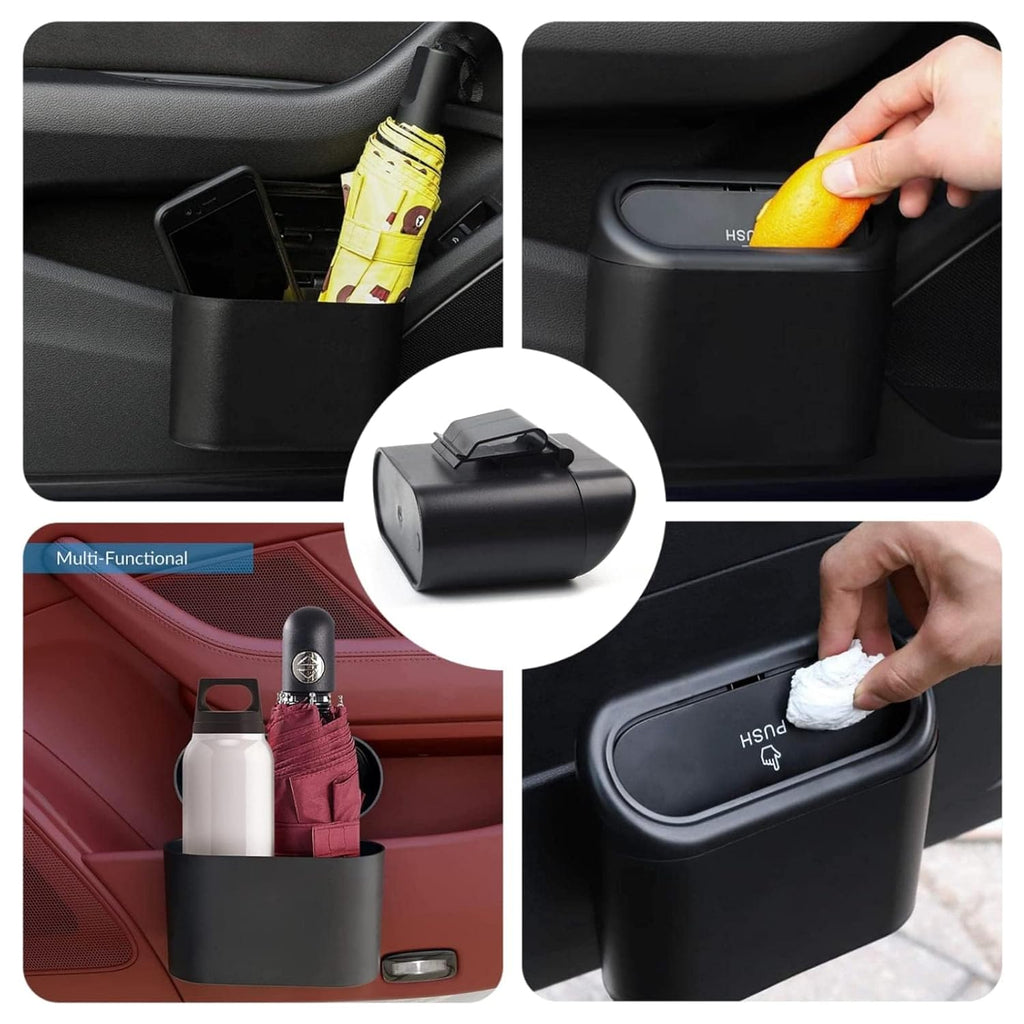 Car Trash Can Container With Waste Bags Leak Proof