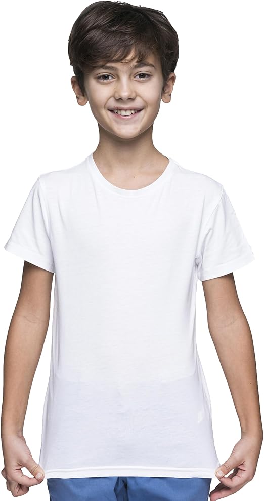 Cotton Short Sleeve Versatile Round Neck Tshirt for Boys Girls