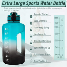 Load image into Gallery viewer, GIFUBOWA Half Gallon Water Bottle with Handle and Straw