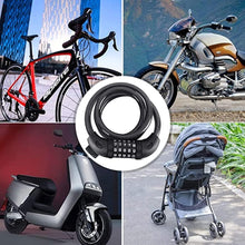 Load image into Gallery viewer, Bike Lock Cable 1 2pcs 1 2M 5 Digit Code Bicycle Lock