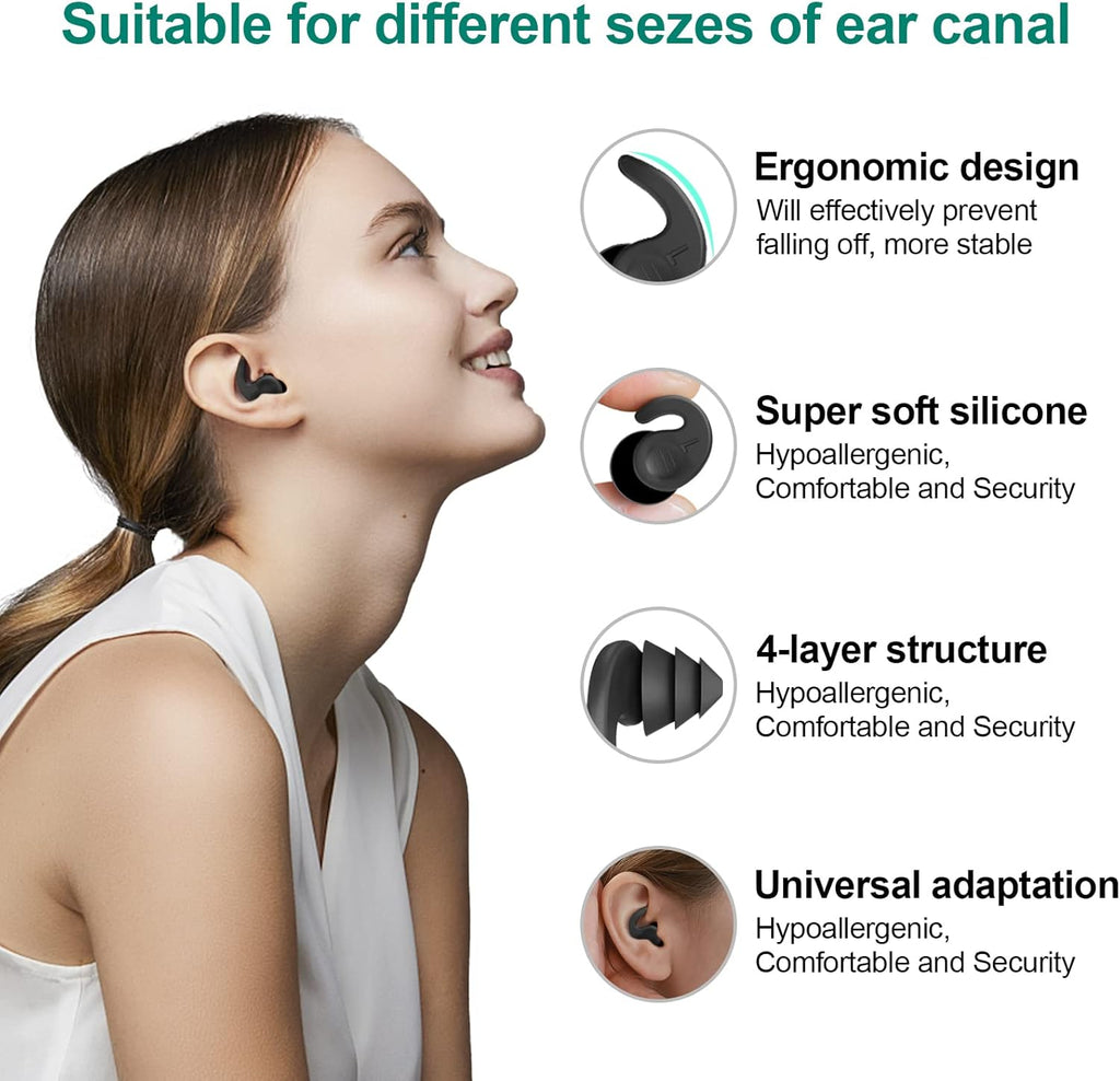 Swimming Ear Plugs Waterproof Reusable Silicone