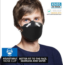 Load image into Gallery viewer, KIMARS HD Face Mask Adult Black 50 Count Unisex