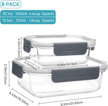 Load image into Gallery viewer, Glass Meal Prep Containers with Lids for Storage