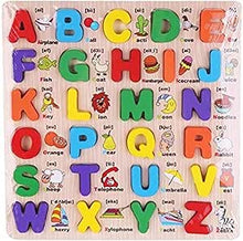 Load image into Gallery viewer, English Alphabet Wooden Jigsaw Puzzle Educational Toy