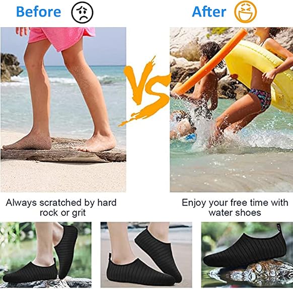 Womens Mens Beach Shoes Quick Dry Aqua Shoes Socks
