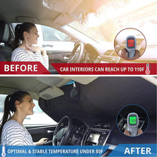 Load image into Gallery viewer, Car Windshield Sun Shade with Storage Pouch Foldable