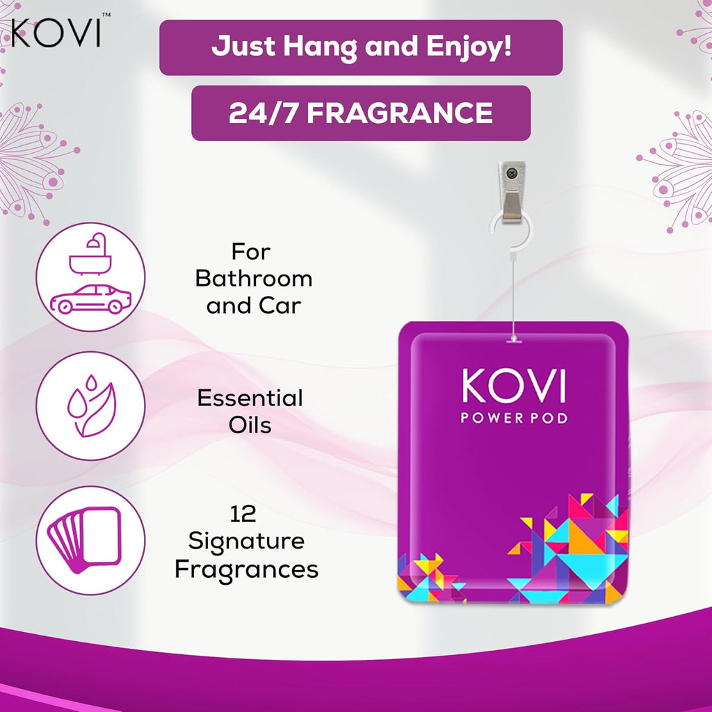 Kovi Air Fragrance Power Pod for Bathroom and Car Long Lasting