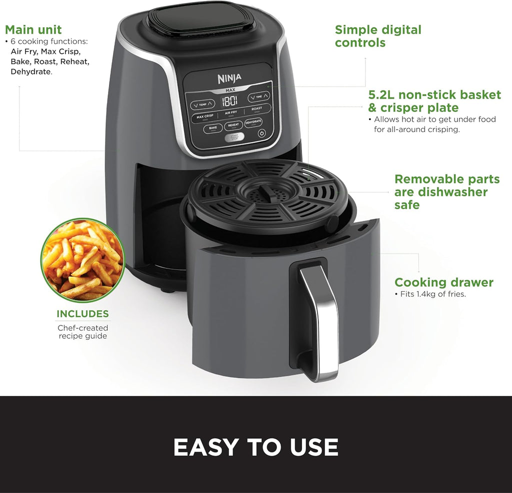 Ninja Air Fryer Max Xl Af160 Max Crisp Air Roast Bake