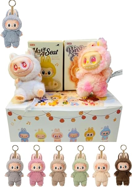 Random Blind Box Luububu Doll Keychain Fashion School