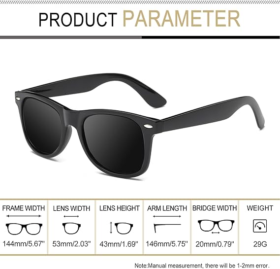 Joopin Square Sunglasses Polarized UV Protection
