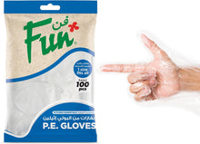 Load image into Gallery viewer, Disposable P E Gloves Clear One Size Fits All Pack
