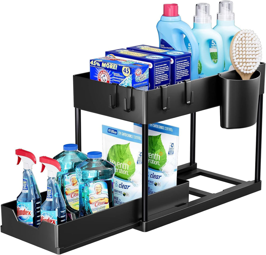 Under Sink Shelf Storage Organiser with Sliding Drawer