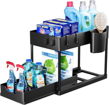 Load image into Gallery viewer, Under Sink Shelf Storage Organiser with Sliding Drawer