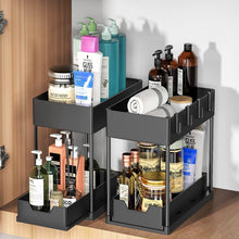 Load image into Gallery viewer, Under Sink Shelf Storage Organiser with Sliding Drawer