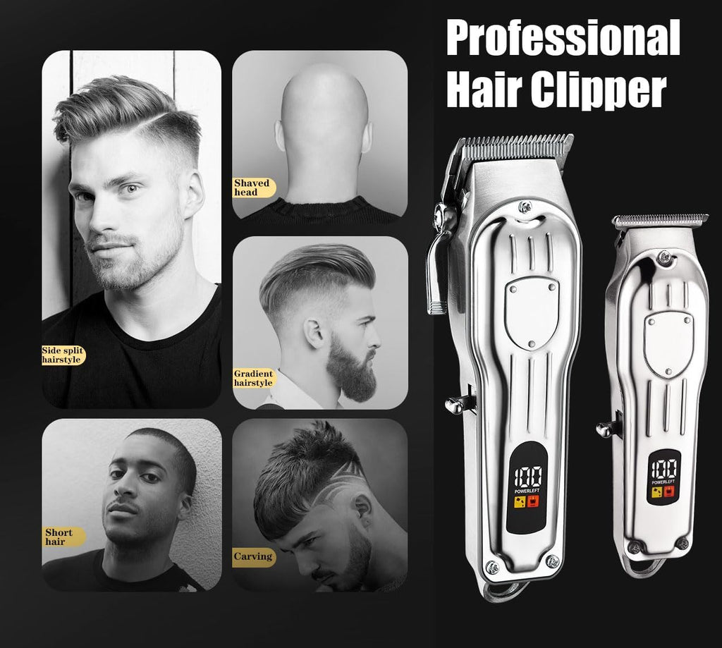 Hair Clippers Cordless for Men Professional Barber Trimmers Set