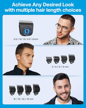 Load image into Gallery viewer, GLAKER Hair Clippers for Men Cordless Trimmer with Guards Blades