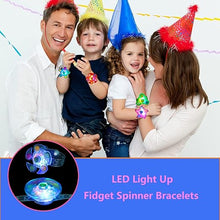 Load image into Gallery viewer, LED Light Up Fidget Spinner Bracelets Party Favors For Kids