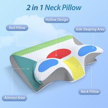 Load image into Gallery viewer, Memory Foam Cervical Pillow Ergonomic Contour Orthopedic Pillow