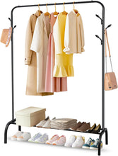 Load image into Gallery viewer, Multipurpose Clothing Garment Rack with Shelves and Storage