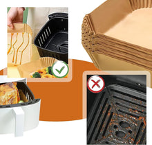 Load image into Gallery viewer, Air Fryer Disposable Paper Liners Non Stick Oil Proof Parchment Paper