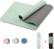Load image into Gallery viewer, Yoga Mat Alignment Lines Anti Slip Exercise Fitness Mat