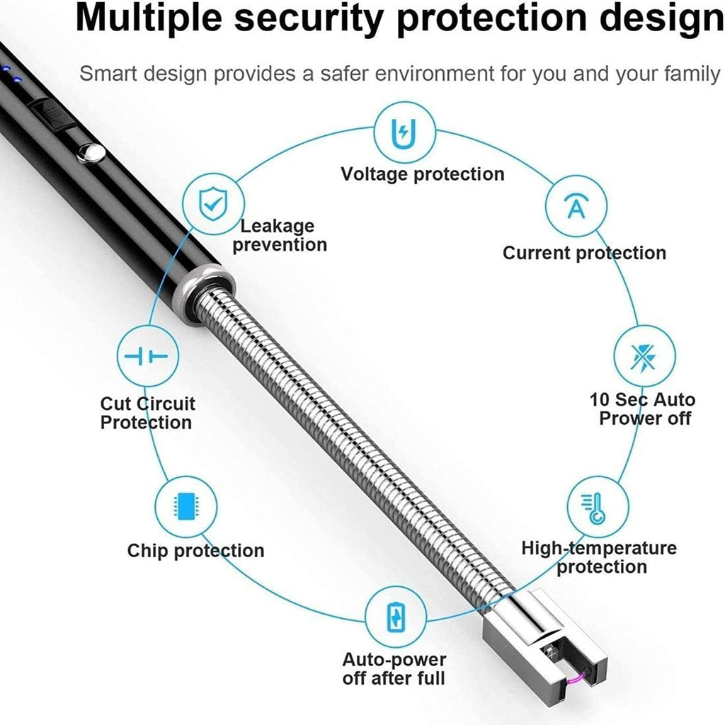Electric Arc Lighter Plasma Flameless Windproof USB Rechargeable