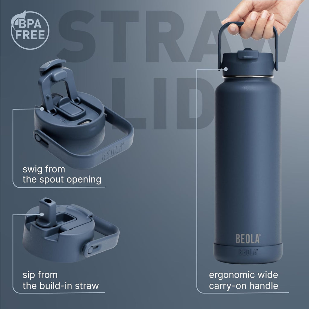 BEOLA Vacuum Insulated Water Bottle Thermolab Stainless Steel