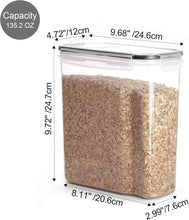 Load image into Gallery viewer, Vtopmart Cereal Container Set BPA Free Plastic Airtight Food Storage