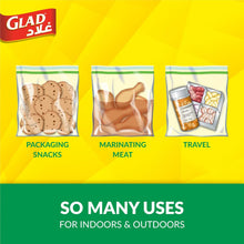 Load image into Gallery viewer, Glad Zipper Food Storage Bags Size 14cm x 16cm 100pcs