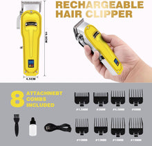 Load image into Gallery viewer, Mens Hair Trimmer Adjustable Blade Rechargeable Clippers Kit