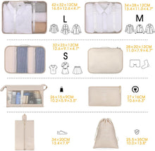 Load image into Gallery viewer, Packing Cubes for Storage Luggage Travel Organizer
