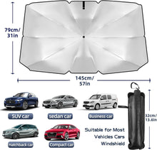 Load image into Gallery viewer, KALEDE Windshield Sun Shade Umbrella for Car Foldable
