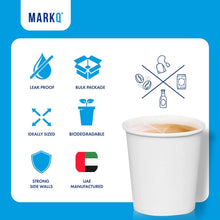 Load image into Gallery viewer, MARKQ White Paper Cups for Coffee Tea Water