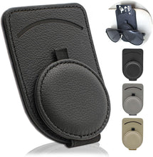 Load image into Gallery viewer, Sufilux Sunglass Holder for Car Visor Leather Black