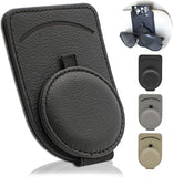 Sufilux Sunglass Holder for Car Visor Leather Black