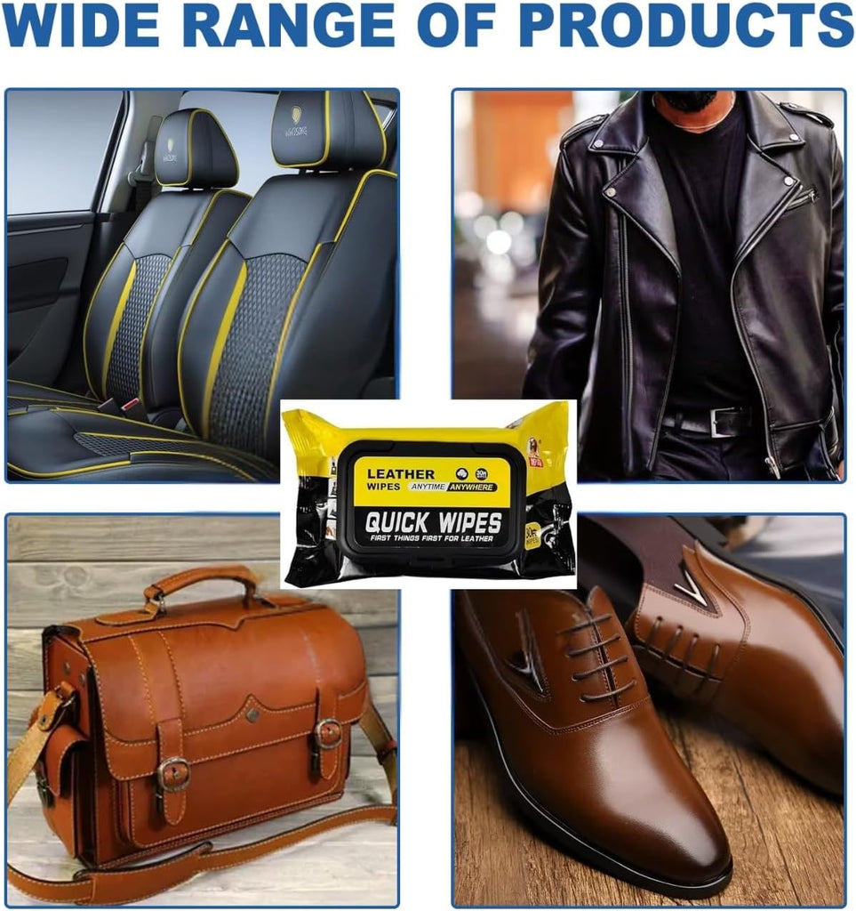 Leather Cleaning Wipes for Car Upholstery Synthetic Leather