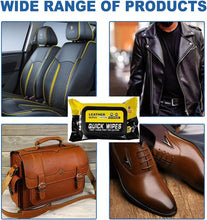 Load image into Gallery viewer, Leather Cleaning Wipes for Car Upholstery Synthetic Leather