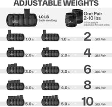 Load image into Gallery viewer, Adjustable Ankle Weights for Gym Fitness Walking Jogging