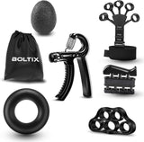 Boltix Grip Strength Trainer Kit with Finger Exerciser and Hand