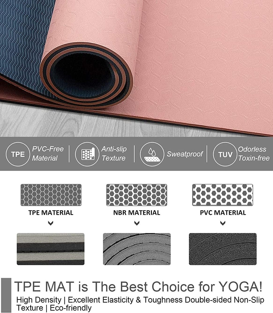 HJB VISSO Yoga Mat Non Slip Pilates Fitness Exercise Mat