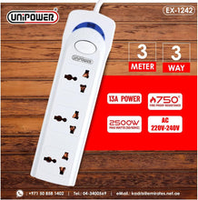 Load image into Gallery viewer, Unipower EX1242 Power Socket 3 Way Outlets Extension