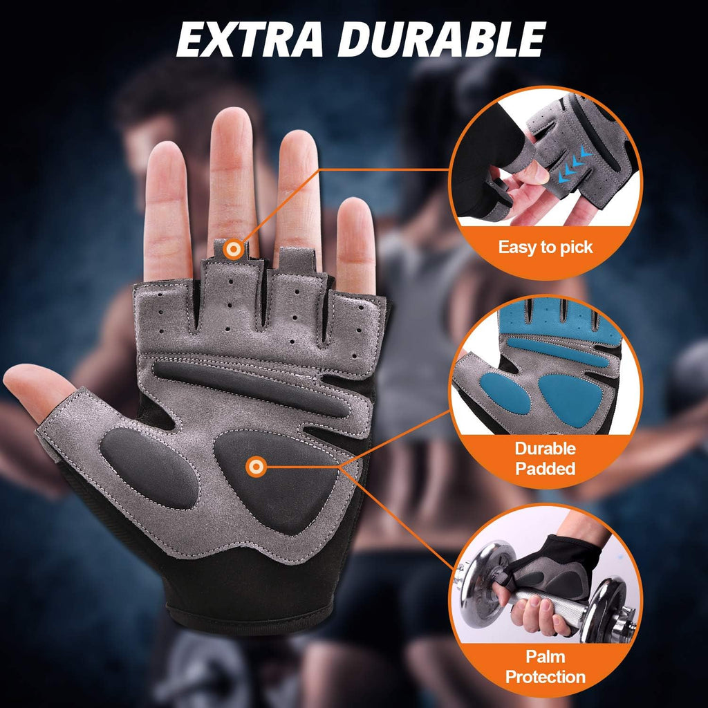 Gym Gloves Full Wrist Support Breathable Grip Fitness