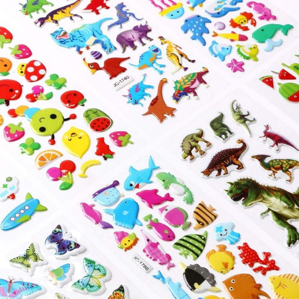 Mumoo Bear 3D Stickers for Kids Puffy Stickers Variety Sheets