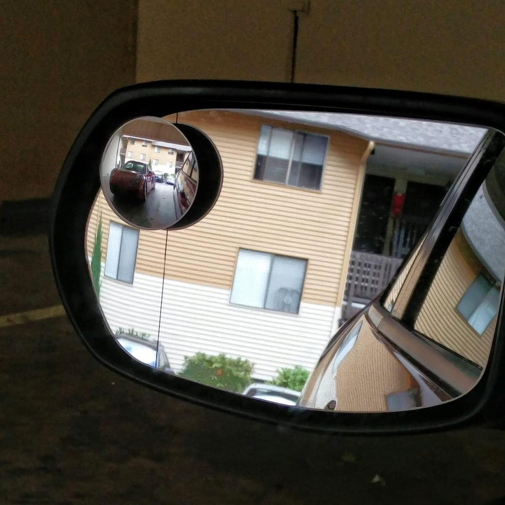 Ampper Blind Spot Round HD Glass Convex Rear View Mirror Car