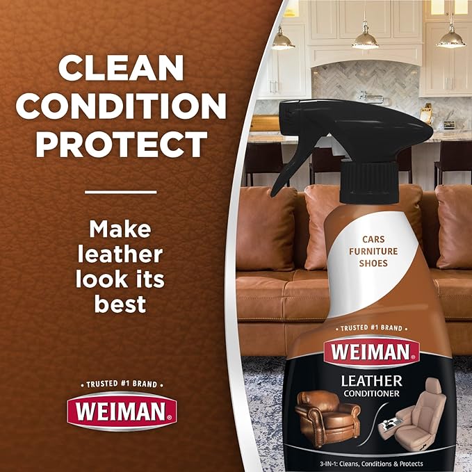 Leather Cleaner and Conditioner for Furniture and Car Seats