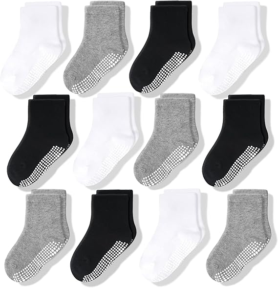 Non Slip Toddler Socks for Kids With Grips Boys Girls