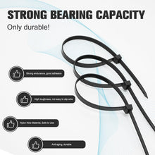 Load image into Gallery viewer, Self Locking Cable Ties 300 x 4 mm 12 inch 100 Pieces