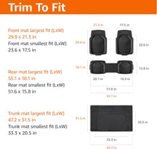 Load image into Gallery viewer, Amazon Basics Heavy Duty Rubber Floor Mats Set for Cars and SUVs