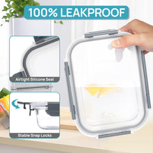 Load image into Gallery viewer, Glass Meal Prep Containers with Lids for Storage